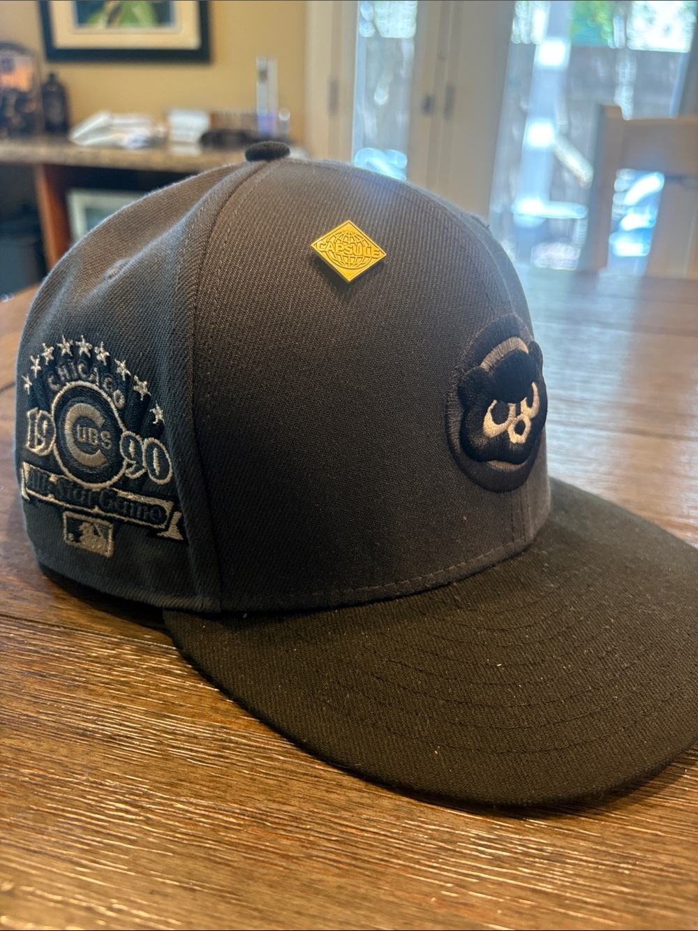 New Era Chicago Cubs Black 59FIFTY Baseball Cap with Embroidered Patch